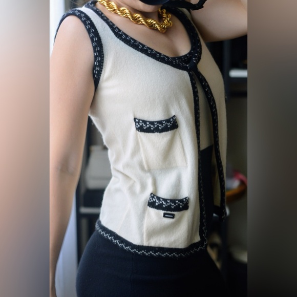 Chanel 2003 cruise cashmere dress & vest set size 38 - Picture 1 of 16
